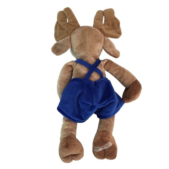 Bukowski Design Moose Plush Blue Volvo Overalls Plush 15" Stuffed Animal Sweden - Picture 6 of 9